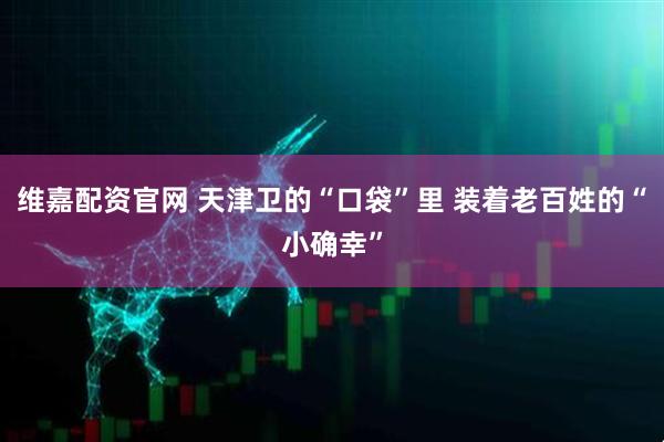 维嘉配资官网 天津卫的“口袋”里 装着老百姓的“小确幸”